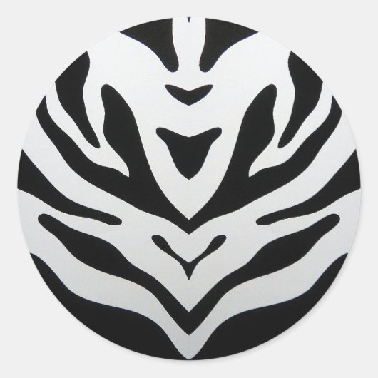 ZEBRA STRIPES ABSTRAKT RUNDER AUFKLEBER (Vorderseite)