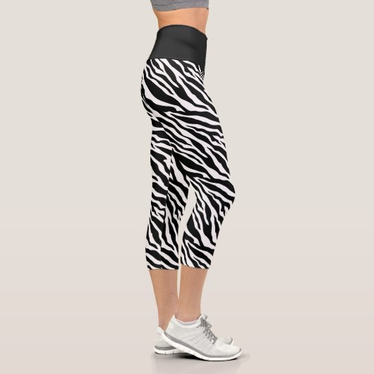 Zebra Stripes Animal Print Capris (Rechts)