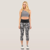 Zebra Stripes Animal Print Capris (Vorderseite)