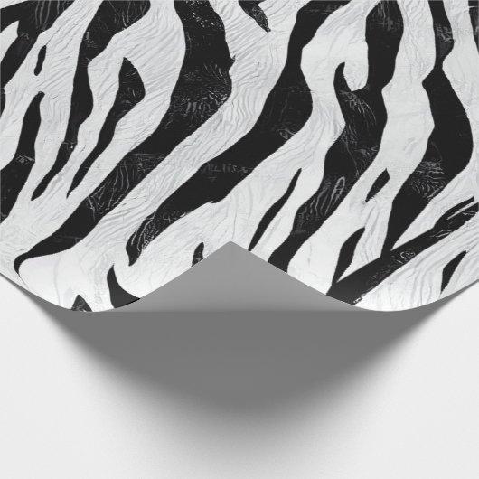 Zebra Stripes Animal Print Geschenkpapier (Ecke)