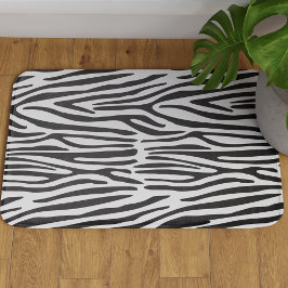 Zebra Stripes Animal Print Large Bath Mat Badematte
