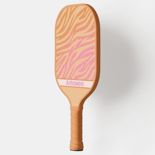 Zebra Stripes Bold Colors Pickleball Schläger (Links)