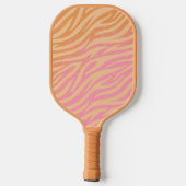 Zebra Stripes Bold Colors Pickleball Schläger (Rückseite)
