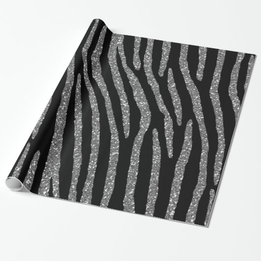 Zebra Stripes Eleganz Geschenkpapier (Ungerollt)
