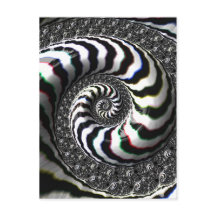 Zebra Stripes Fractal Spiral Pattern