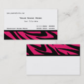 Zebra Stripes Fuschia Visitenkarte (Vorne/Hinten)