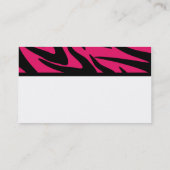 Zebra Stripes Fuschia Visitenkarte (Rückseite)