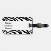 Zebra Stripes Gepäckanhänger (Rückseite horizontal)