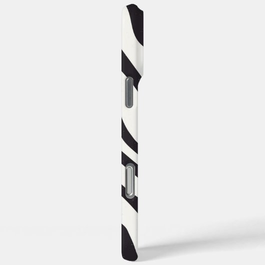 Zebra Stripes iPhone Case – Black & White Pattern (Rückseite / Rechts)