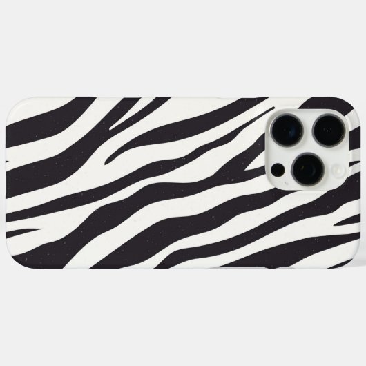 Zebra Stripes iPhone Case – Black & White Pattern (Rückseite (Horizontal))