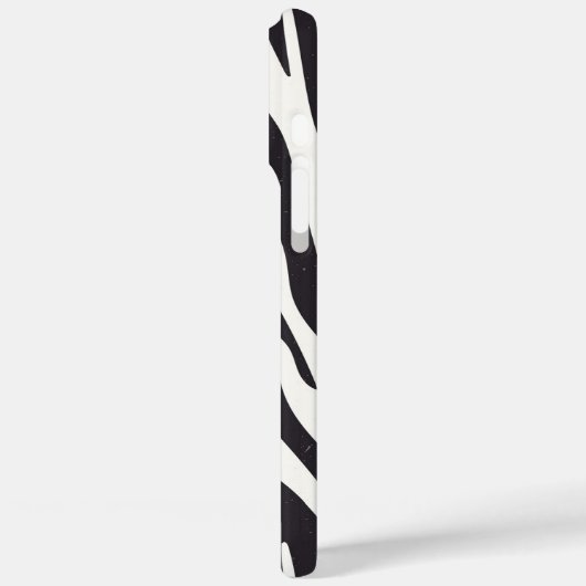 Zebra Stripes iPhone Case – Black & White Pattern (Rückseite / Links)