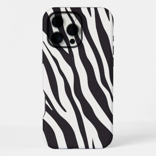 Zebra Stripes iPhone Case – Black & White Pattern Hülle (Rückseite)