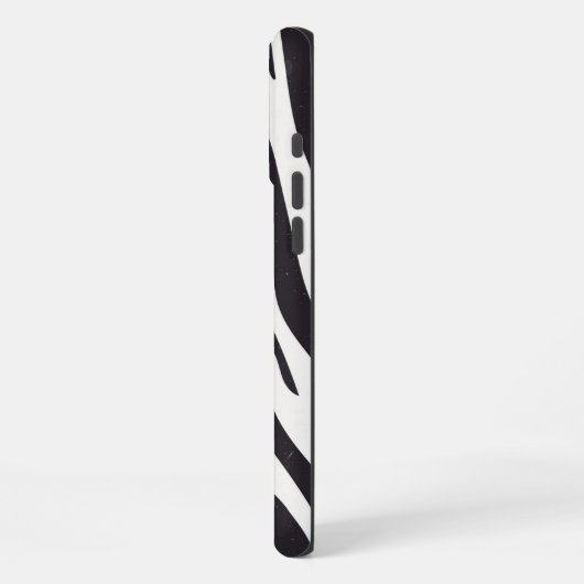 Zebra Stripes iPhone Case – Black & White Pattern Hülle (Linke Seite)