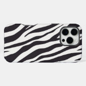 Zebra Stripes iPhone Case – Black & White Pattern Hülle (Rückseite (Horizontal))