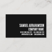 Zebra Stripes Kawaii Premier Visitenkarte (Rückseite)