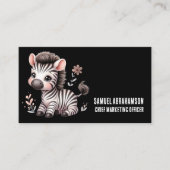 Zebra Stripes Kawaii Premier Visitenkarte (Vorderseite)