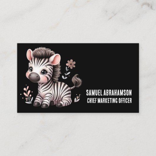 Zebra Stripes Kawaii Premier Visitenkarte (Vorderseite)