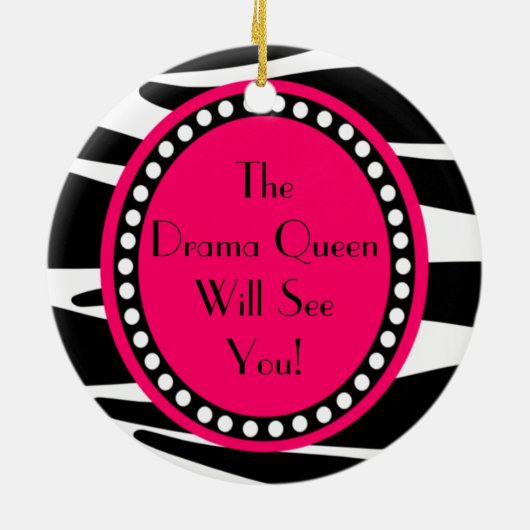 Zebra Stripes Keramik Ornament (Hinten)