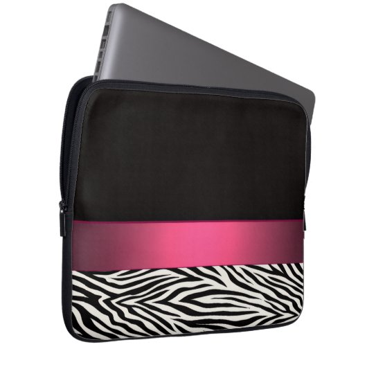 Zebra Stripes Laptopschutzhülle (Vorne Rechts)