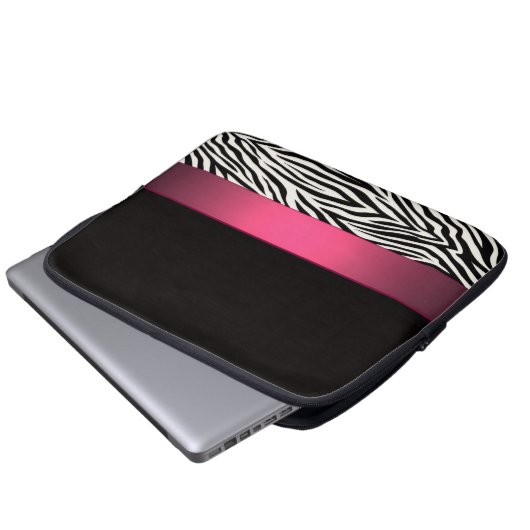 Zebra Stripes Laptopschutzhülle (Vorne Knopf)