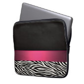 Zebra Stripes Laptopschutzhülle (Vorderseite Links)
