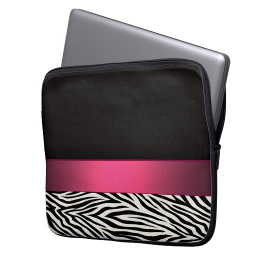 Zebra Stripes Laptopschutzhülle (Vorderseite Links)