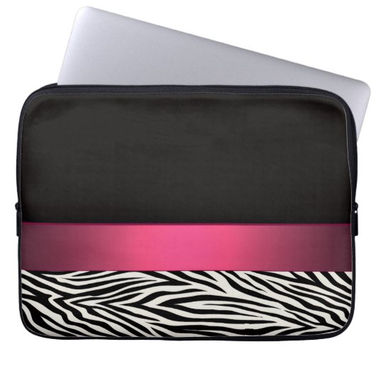 Zebra Stripes Laptopschutzhülle (Vorderseite)