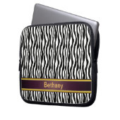 Zebra Stripes Laptopschutzhülle (Vorderseite Links)