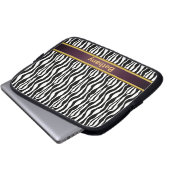 Zebra Stripes Laptopschutzhülle (Vorne Knopf)