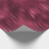 Zebra Stripes Lines Marsala Glitzer Burgundy Geschenkpapier (Ecke)