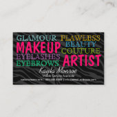 Zebra Stripes Makeup Artist and Hair Stylist Visitenkarte (Vorderseite)