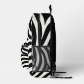 Zebra Stripes Moderne Printmedien Bedruckter Rucksack (Rechts)
