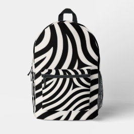 Zebra Stripes Moderne Printmedien Bedruckter Rucksack