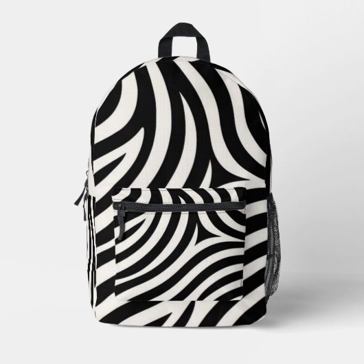 Zebra Stripes Moderne Printmedien Bedruckter Rucksack (Vorderseite)
