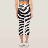 Zebra Stripes Moderne Printmedien Capri Leggings (Rückseite)