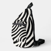 Zebra Stripes Moderne Printmedien Crossbody Bag (Rechte Ecke)