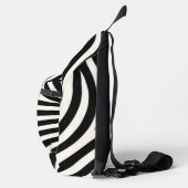 Zebra Stripes Moderne Printmedien Crossbody Bag (Rechts)