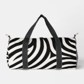 Zebra Stripes Moderne Printmedien Duffle Bag (Vorderseite)
