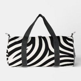 Zebra Stripes Moderne Printmedien Duffle Bag