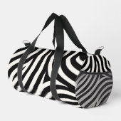 Zebra Stripes Moderne Printmedien Duffle Bag (Rechte Ecke)