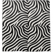 Zebra Stripes Moderne Printmedien Duschvorhang (Vorderseite)