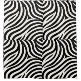 Zebra Stripes Moderne Printmedien Duschvorhang