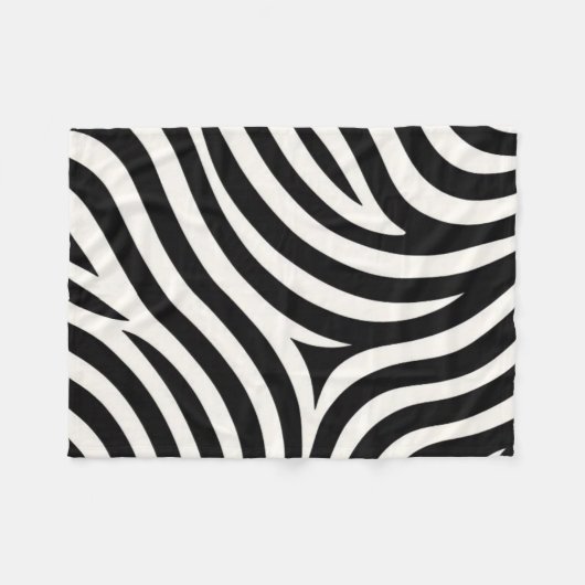 Zebra Stripes Moderne Printmedien Fleecedecke (Vorderseite (Horizontal))