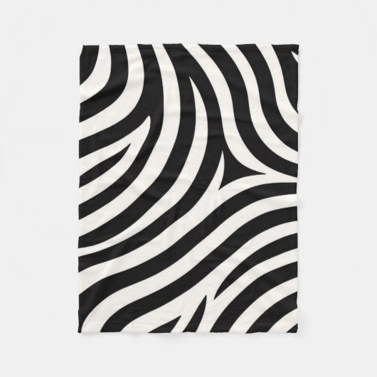Zebra Stripes Moderne Printmedien Fleecedecke (Vorderseite)
