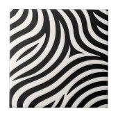 Zebra Stripes Moderne Printmedien Fliese (Vorderseite)