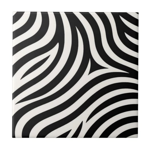 Zebra Stripes Moderne Printmedien Fliese (Vorderseite)