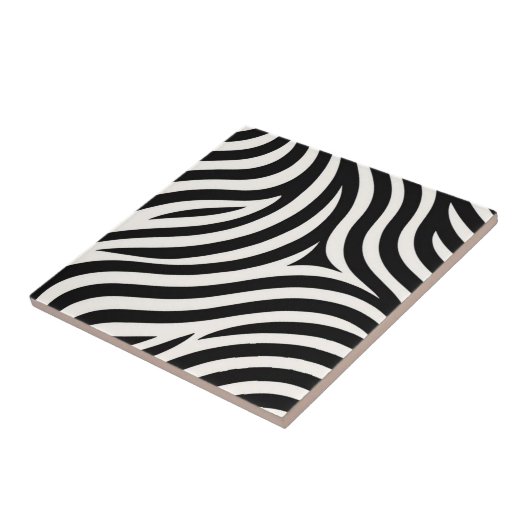 Zebra Stripes Moderne Printmedien Fliese (Seite)