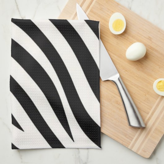 Zebra Stripes Moderne Printmedien Geschirrtuch (Viertel Falte)