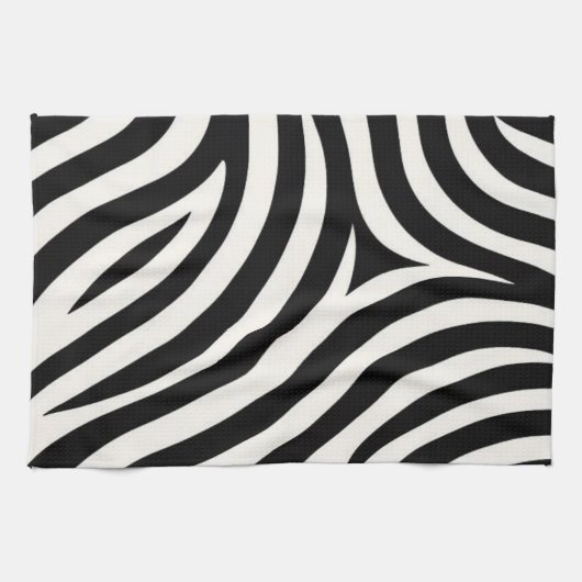 Zebra Stripes Moderne Printmedien Geschirrtuch (Horizontal)