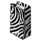 Zebra Stripes Moderne Printmedien Kleine Geschenktüte (Vorderseite Schrägansicht)
